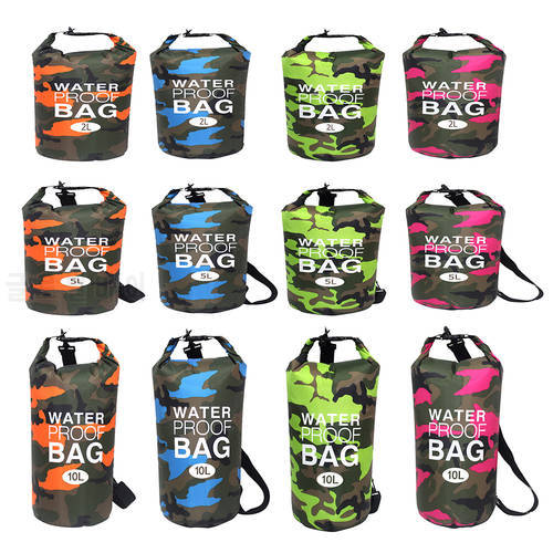 2L/5L/10L/20L Outdoor Dry Waterproof Bag Dry Bag Sack Waterproof Floating Dry Gear Bags For Boating Fishing Rafting Swimming