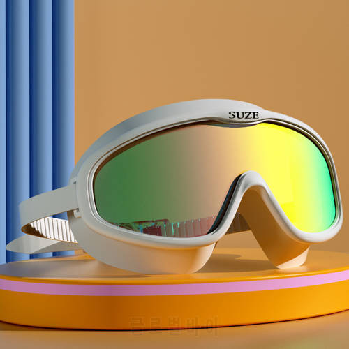 Professional Swimming Goggles Adult Men Women Anti-fog HD Large Frame Swimming Glasses UV Protection Diving Water Sports Eyewear