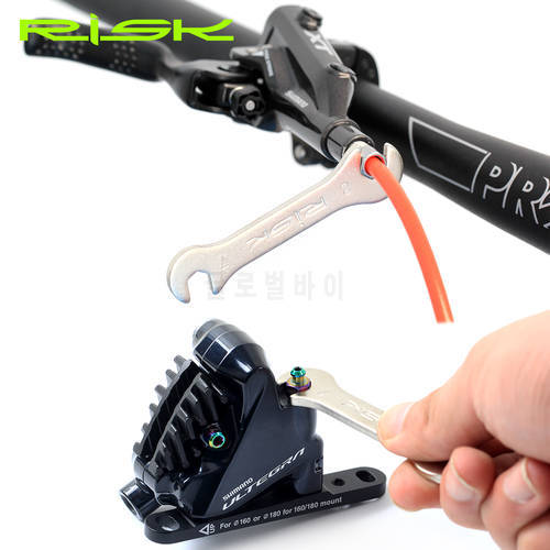 RISK 7-8mm Bicycle Oil Pipe Screw Wrench Hydraulic Disc Brake Oil Tube Spanner Bike Brake Install Lock Screws Repair Tool RL227