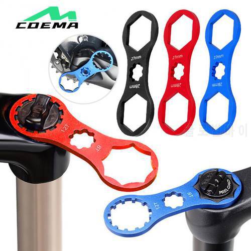 MTB Repair Tools Bike Fork Shoulder Wrench Bicycle Front Fork For Suntour XCR XCT XCM RST 8/12T 27/28mm Front Fork Removal Tool