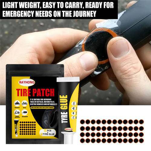 Bicycle Tire Repair Tools Kit Tire Patch Set Inner Tube Repair Patch Tubeless Tyre Repair For Bike Electric Motorcycle Dropship
