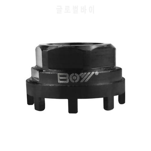 Bicycle Bike 8 Notch Cartridge Bottom Bracket Tool Carbon Steel Axis Sleeve Anti-rust No Fading Bike Bicycle Cycling Accessories