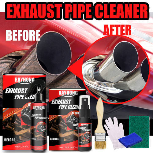 Car Exhaust Pipe Cleaner Kit Rust Remover Multi-Purpose Metal Pipe Derusting Spray Car Motorcycle Maintenance 30/120ml XR-Hot