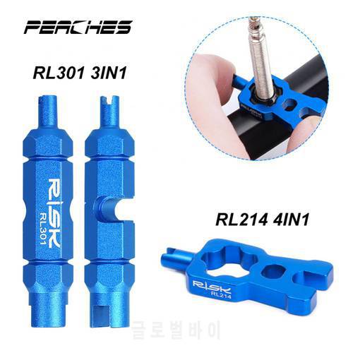 Multifunction Bicycle Valve Repair Tool Valve Removal Wrench Aluminum Alloy Schrader AV/FV Tire Nozzle Installation Spanner