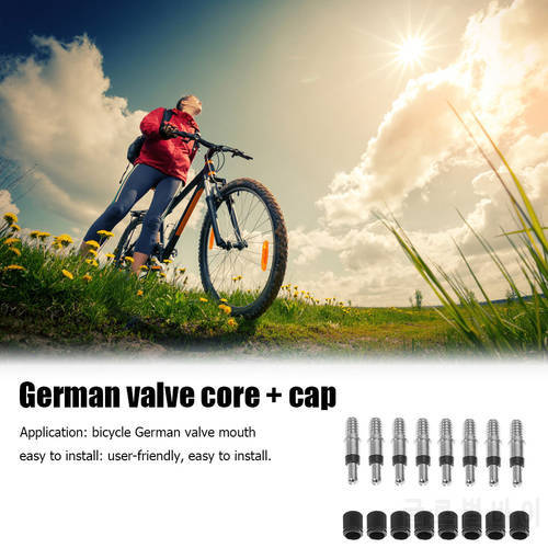 Dunlop Woods Valve Cores Convenient Replace Bicycle Accessories with Caps for Bike Bicycle Inner Tube Pack of 8