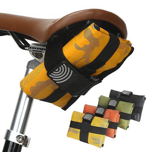 Bicycle Saddle Bag Toolkit Seat Cushion Pouch Lightweight Bicycle Saddlebag Folding Riding Cushion Bag Cycling Tail Rear Pannier