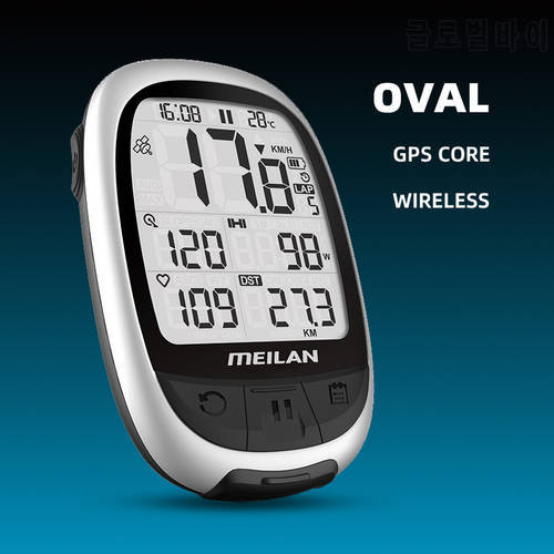 MEILAN Oval M2 Bike GPS Navigation ANT+ Cycling Computer Support Connect With Cadence Heart Rate Female Male Round Shape Meter