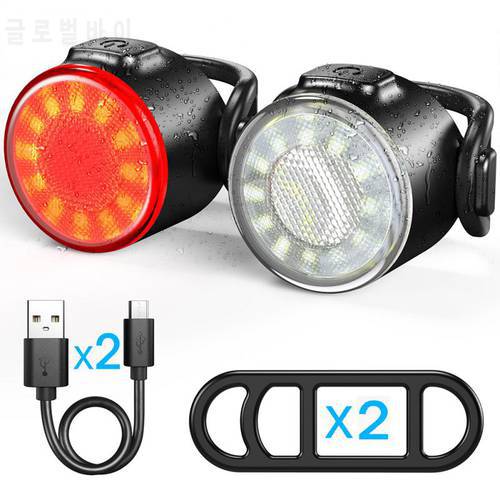 High Quality LED Bike Light Bicycle Lantern USB Charge Front And Rear Bike Light 6 Mode Options Cycling Lamps Bike Accessories