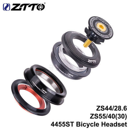 4455ST MTB Headset ZS44 ZS55 Tapered Straight Universal 1.5 inch 28.6mm Fork Zero Stack Integrated With Cups road bike Hot