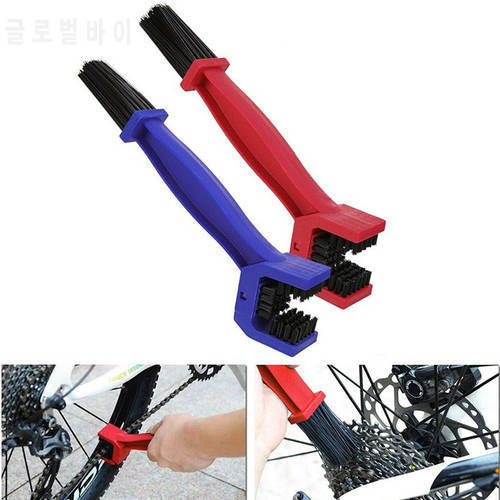 Bicycle Chain Brush Plastic Steel Three Sided Clean Chainring Flywheel Maintenance Dirt Universal Motorcycle Car Cleaning Tool