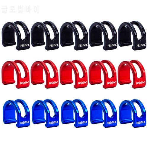 5pcs/Bag Mountain Bike Cable C-Type Fixing Buckle Bicycle U-Shaped Shift Brake Wire Snap Clamp Outdoor MTB Cycling Accessories