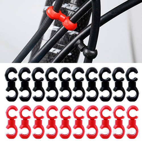 10 Pieces Bicycle Brake Cable Clips Rotatable Brake Cable Clamps For Mountain Bike Road Bicycle Housing Hose Guide Clamps For