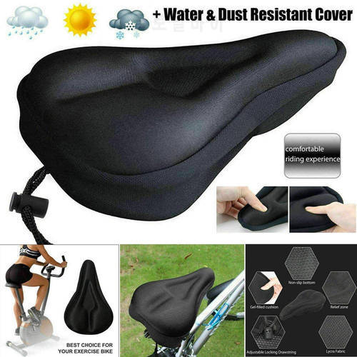 3D Soft Cycling Cushion Cover Bicycle Cycle Extra Comfort Silica Gel Pad Cushion Cover For Saddle Seat Bike Cycling Cushion