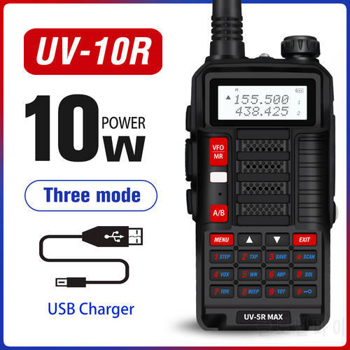 Baofeng Professional Walkie Talkie UV-10R 10W 128 Channels VHF UHF Dual Band 2Way CB Ham Radio Baofeng UV-10R better than UV-9R