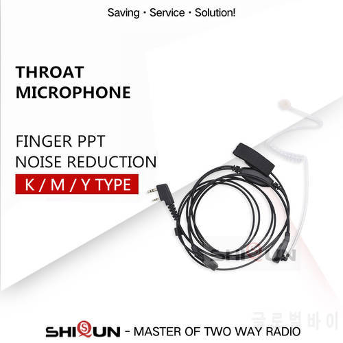 Baofeng Accessories PTT Throat Microphone Mic Earpiece for Baofeng UV-5R UV-5RE UV-5RA UV-82 Universal Walkie Talkie headphones