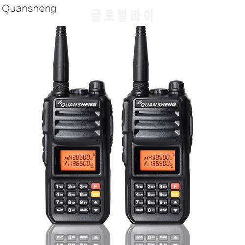 2PCS Upgrade Walkie-Talkie QuanSheng TG-UV2 More than 10W Long Range Walkie Talkie 10KM 4000mah Radio VHF UHF Dual Band