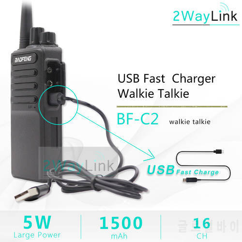 Baofeng BF-V9 Baofeng C2 Radio USB Fast Charger Walkie Talkie 5W 1500mAh UHF 400-470MHz Two Way Radio BF-888 CB Walkie-talkie