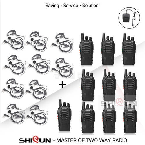 2/4/10Pcs Baofeng 888S Walkie Talkie BF-888S Two Way Radio 5W 400-470MHz 16CH UHF USB Charge Comunicador Transmitter Transceiver
