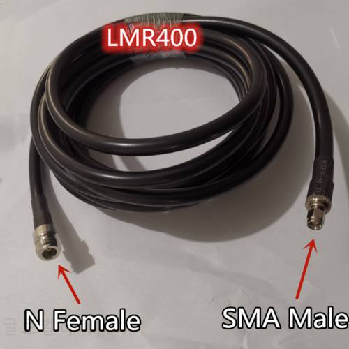 1pcs LMR400 Cable Kabel N type Female to SMA Male Connector Low Loss RF Coaxial cable