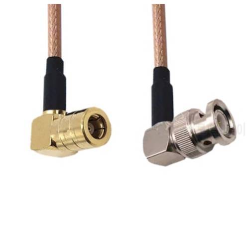 BNC Male to SMB Female Right Angle Connector Pigtail Jumper RG316 Cable 50 ohm