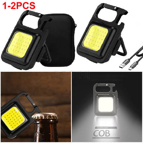 Mini LED Flashlight Portable USB Rechargeable Work Light 800 Lumens Bright Keychain Light Small Pocket Flashlights For Outdoor