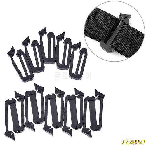 5x molle webbing buckle strap belt end clip adjust keeper backpack accessories