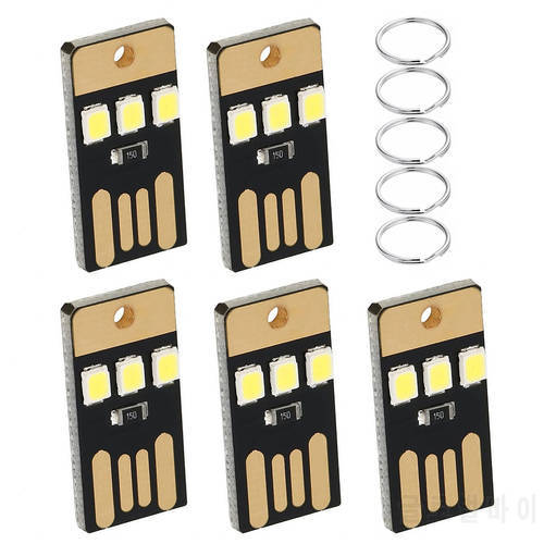 1/5 Pack Mini USB Power LED Light Night Camping Equipment For Power Bank Computer Ultra Low Power 2835 Chip Pocket Card Light