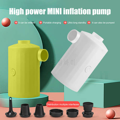 Mini Portable Electric Inflatable Pump 3600mAh USB Rechargeable Outdoor Air Pump Power Bank For Mattress Mat Swimming Ring