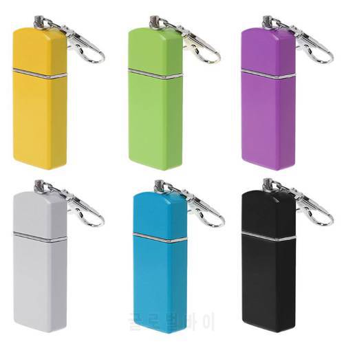 Portable Mini Pocket Ashtray Windproof Cases Key-chain Outdoor Smoking Accessory Y51D