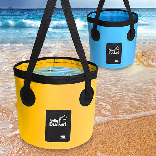 20L Portable Bucket Water Storage Bag Storage Bag Waterproof Water Bag Fishing Folding Bucket Car Wash Barrel