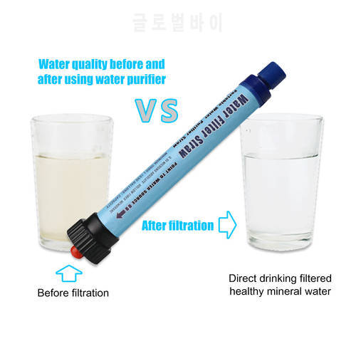 Camping Water Filter Straw Bottom Thread Ultrafiltration Film Water Purifier Filtration System Outdoor Emergency Survival Tools