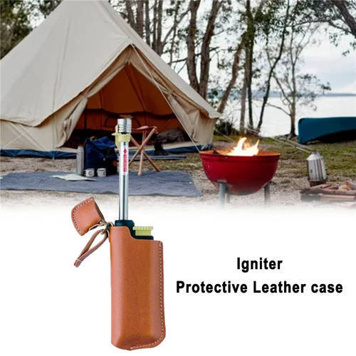 Igniter Holster Outdoor Camping Hiking PU Leather Igniter Protective Sleeve Storage Bag Case for SOTO ST-480