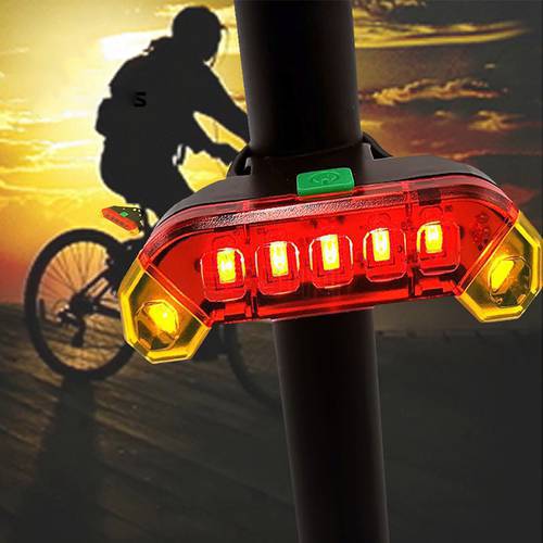 USB Rechargeable Bicycle Light LED Waterproof MTB Road Bike Tail Light Signal Rear Lamp Safety Warning Night Cycling Accessories