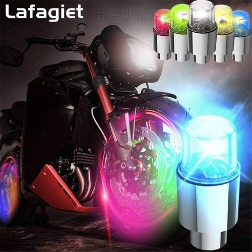 Bicycle Valve Light MTB Road Bike Motorcycle Car LED Color Light Wheel Tire Valve Caps Cycling Lantern Hub Tyre Spoke Flash Lamp