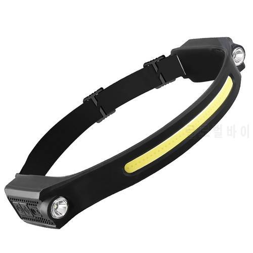 Lightweight Headlamp Flashlight USB Rechargeable Outdoor Waterproof Headlight for Camping Hiking Fishing Running Cycling