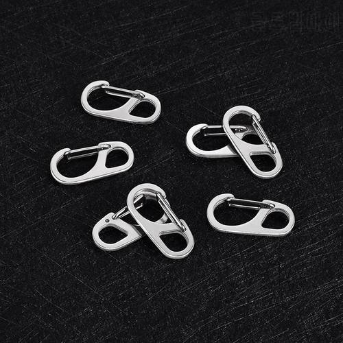 10pcs Stainless Steel Mini Hanging Buckle Car Keychain Accessories Keyring Keychain Metal Creative Daily Use Buckle
