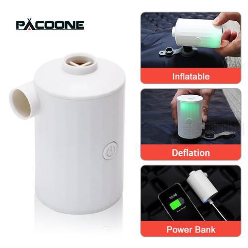 Portable Air Pump with 1300mAh Battery USB Rechargeable for Pool Floats Air Bed Air Mattress Swimming Ring Vacuum Storage Bags
