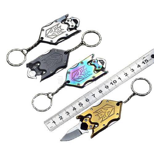 EDC Mini Knife Stainless Steel Pocket Knife With Keychain Letter Opener Small Box Cutter Key ring For Outdoor