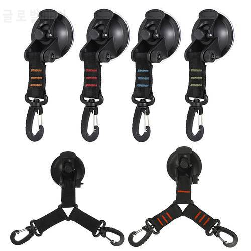 Suction Cup Anchor Hook Outdoor Camping Hiking Reusable Tie Down Home Awning Pool Tarps Tents Securing Hooks Portable Carabiner