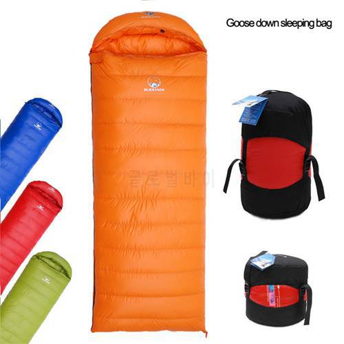 High-Quality Larger Size Envelope Style White Goose Down Filled Soft Adult Sleeping Bag Suitable for Cold Weather Thermal Quilt