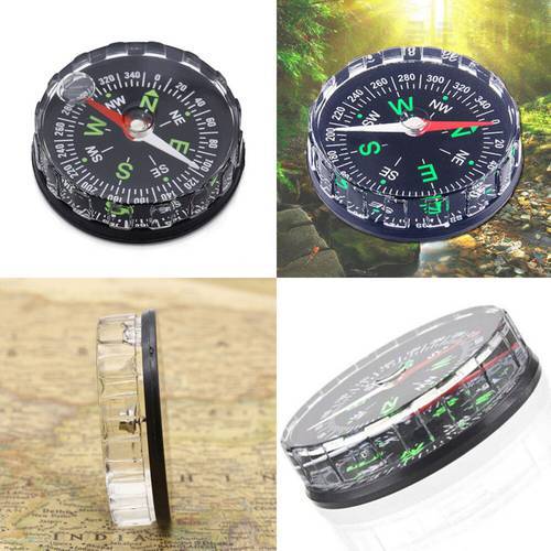 1PC Portable Survival Button Design Compass Mini Precise Compass Practical Guider for Camping Hiking North Navigation
