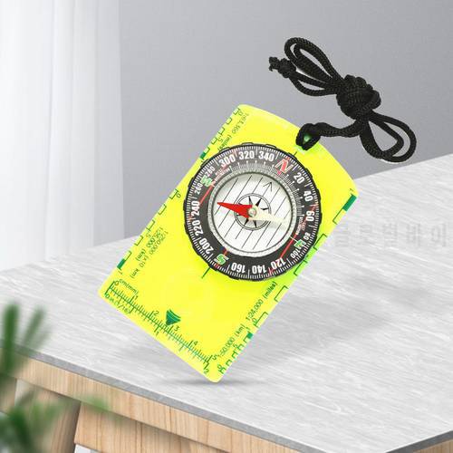 Outdoor Compass Multifunction High Accuracy Arcylic Orienteering Compass with Lanyard Ruler Map Reading Compass for Backpacking
