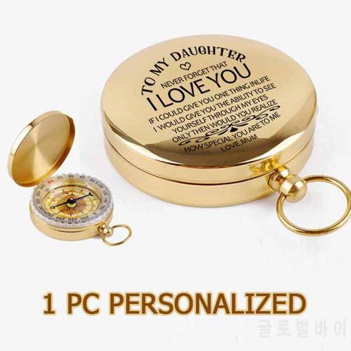 1pc Cusotmized Engrave Compass For Grandson Dropshipping Personalized Christmas Gifts Navigator Functional Compass 2021 ZNZ051