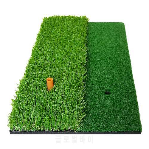 2-in-1 Golf Training Aids Practice Mat Artificial Lawn Grass Rubber Pad-Backyard Outdoor Golf Hitting Mat Durable Training Pad