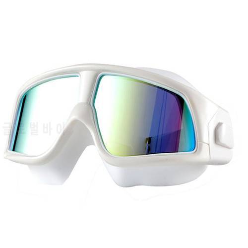 Waterproof Fashion Comfortable Silicone Big Frame Polarized Swim Glasses Anti-Fog UV Protection Swimming Goggles AdultsMen Women