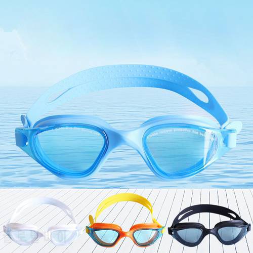 Adult HD Anti-fog Goggles High Quality Full-frame Large-view Swimming Glasses Silicone Cord Adjustable Goggles