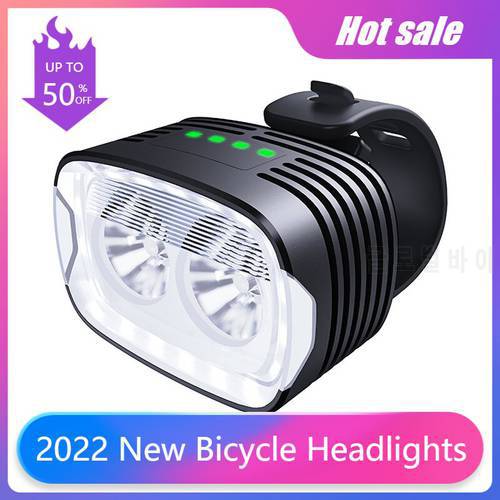 2022 New 1500mAh Day Running Lights Bike Headlights USB Rechargeable High Quality Super Bright Bike Lights Bike Accessories