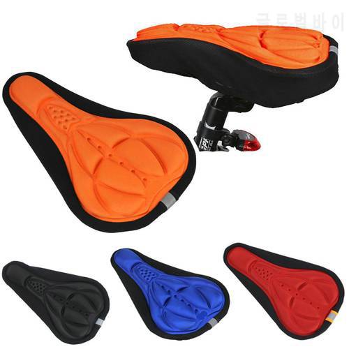Mountain Bike 3D Saddle Cover Thick Breathable Super Soft Bicycle Saddle Silicone Sponge Bike Seat Cushion Bicycle Accessories
