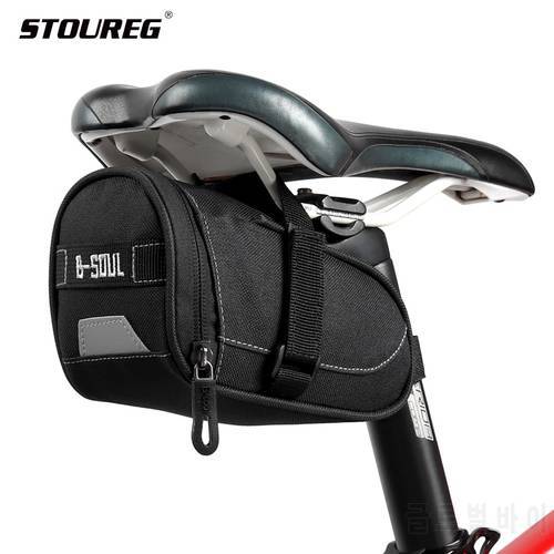 STOUREG Bicycle Bag Shockproof Bike Saddle Bag Cycling Seat Rear Bag Seatpost MTB Bike Bag Accessories