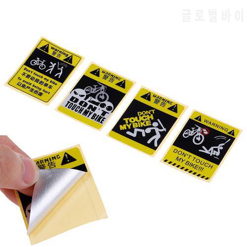 Don&39t Touche My Bike Single - Vehicle Warning Sticker Bicycle Accessories MTB Frame Sticker Cycling Decorative Reflective Paste